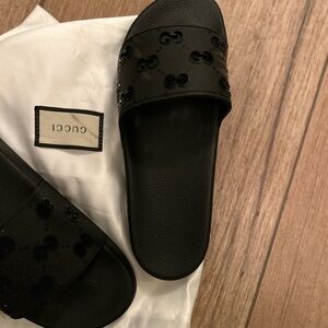 Gucci Women's Black Slide Sandals